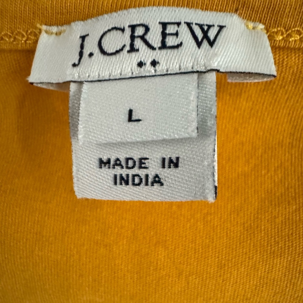 J. Crew Mustard Embellished Tee Relaxed Fit - Picture 2 of 2
